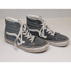 VANS Men's Sz 5.5 Women's 7 Sk8 Hi Gray Canvas High Top Skate Sneakers 721454